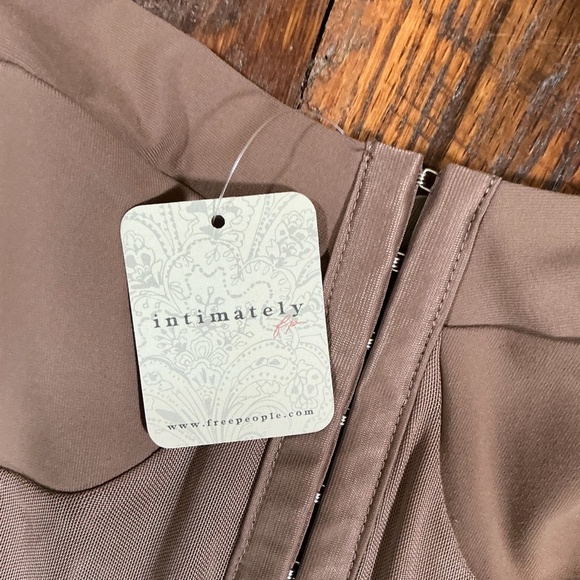Intimately By Free People Cocoa Brown Corset Bodysuit Women’s Size XL NWT - Picture 5 of 10